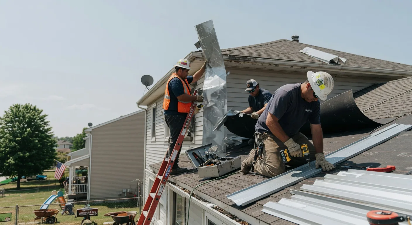 Storm Damage Metal Roof Repair in New Hope, KY